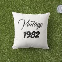 Vintage 1982 Custom Year Text Gifts Birthdays Cool