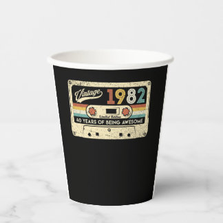 Vintage 1982 Limited 40 Years Of Being Awesome Paper Cups