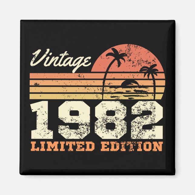 Vintage 1982 Limited Edition 42nd Birthday Magnet (Front)