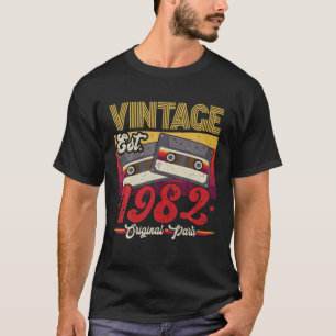 Vintage 1982 Original Parts Funny 40 Years Old 40T T-Shirt