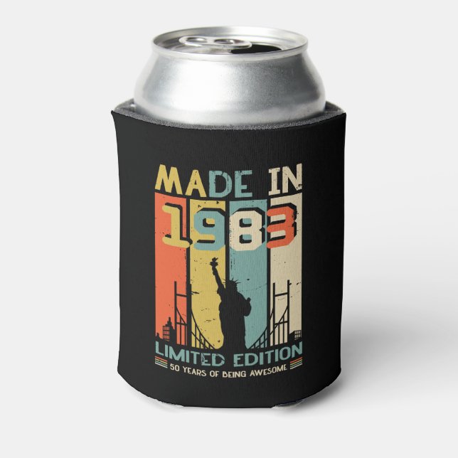 Vintage 1983, 40th Birthday Can Cooler (Can Back)