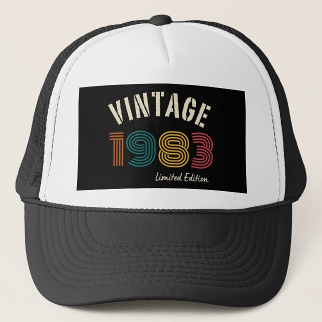 Vintage 1983 41st Birthday Trucker Hat (Front)