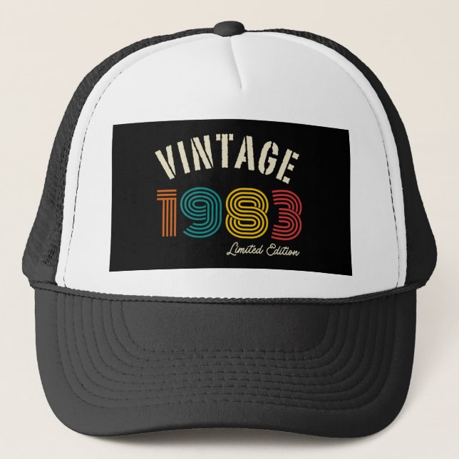 Vintage 1983 42nd Birthday Trucker Hat (Front)