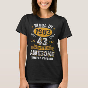 Vintage 1983 43 Years Old Birthday 43rd Birthday M T-Shirt