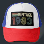 Vintage 1983 Birthday Gifts for men and women Trucker Hat<br><div class="desc">Celebrate a remarkable 41 years with unique vintage-inspired gifts that honor their 1983 birthday.
Perfect for both grandpas and grandmas,  
these thoughtful gifts capture cherished memories and timeless love.</div>
