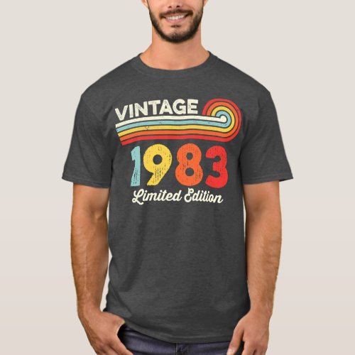 Vintage 1983 Birthday Limited Edition Men Women T_Shirt