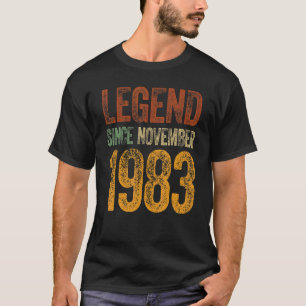 Vintage 1983 Birthday  November Born Legend Since  T-Shirt