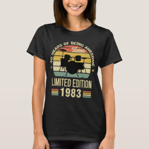 Vintage 1983 Drums 40th Birthday Drummer T-Shirt