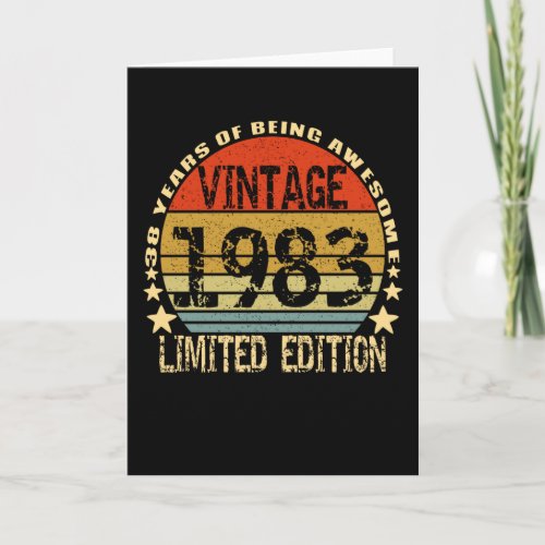 Vintage 1983 Limited Edition 38 Years Card