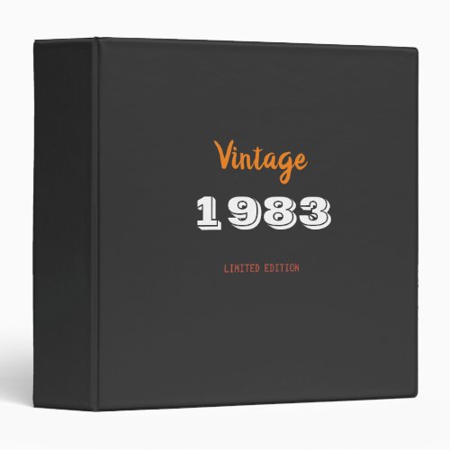 Vintage 1983 limited edition 40th Birthday Gift 3 Ring Binder