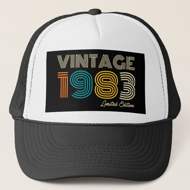 Vintage 1983 Limited Edition 40th Birthday  Trucker Hat (Front)