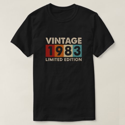 Vintage 1983 Limited Edition birthday tshirts
