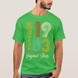 Vintage 1983 Original Parts Birthday T-Shirt