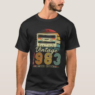 Vintage 1983 Retro Cassette 1983 43rd Birthday 43 T-Shirt