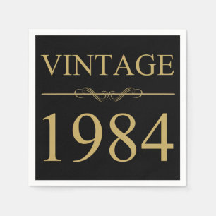 Vintage 1984 40th Birthday Napkins