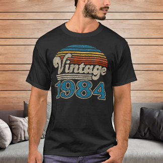 Vintage 1984 Birth Year 40th Birthday Sunset Retro T-Shirt