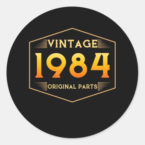 Vintage 1984 classic round sticker