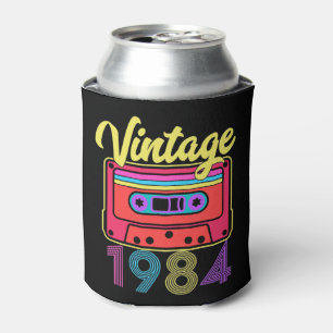 Vintage 1984 Colorful Cassette Tape Can Cooler