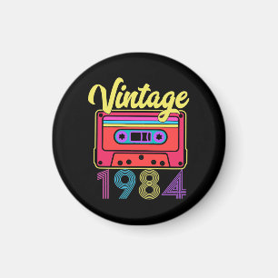 Vintage 1984 Colorful Cassette Tape Magnet
