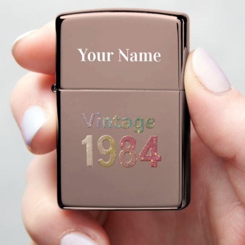 Vintage 1984 Custom Lighter Glittering Memories Zippo Lighter