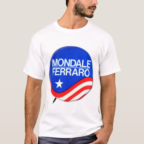 Vintage 1984 Democrat Campaign Mondale Ferraro T_Shirt