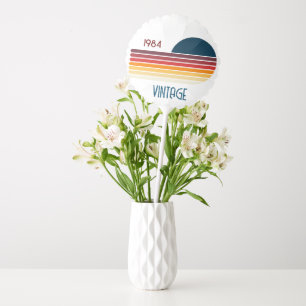 Vintage 1984 Retro Stripe Sun Balloon
