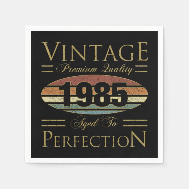 Vintage 1985 40th Birthday Napkins (Front)