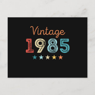 Vintage 1985 40th Birthday Retro Gift 40 year old Postcard