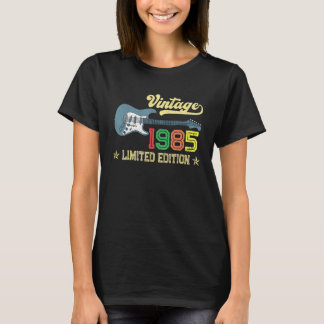 Vintage 1985 Birthday Guitar Lovers 37th Birthday T-Shirt