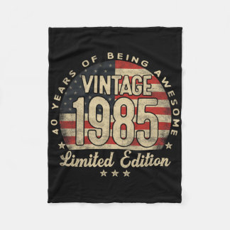 Vintage 1985 Limited Edition 40-year-old Gifts Usa Fleece Blanket