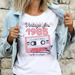 Vintage 1985 Limited Edition Music Cassette Retro T-Shirt