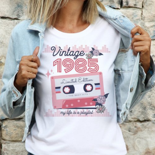 Vintage 1985 Limited Edition Music Cassette Retro T_Shirt