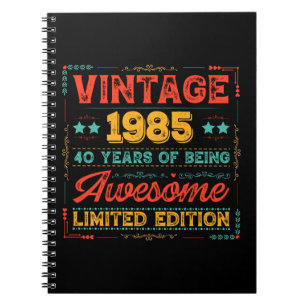 Vintage 1985 Made in 1985 40th Birthday 40 Years Notebook