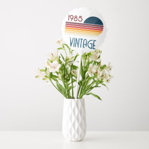 Vintage 1985 Retro Stripe Sun Balloon