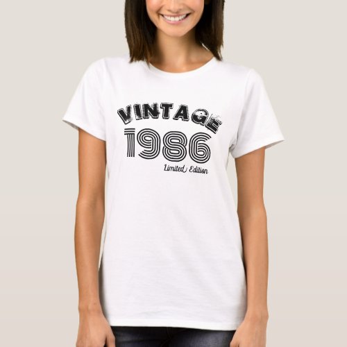 Vintage 1986 Custom 40th Birthday T-Shirt