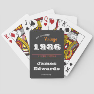 Vintage 1986 Retro Poker Cards – 40th Birthday