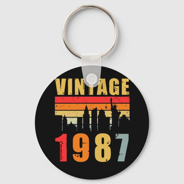 Vintage 1987 Made In 1987 Keychain (Front)