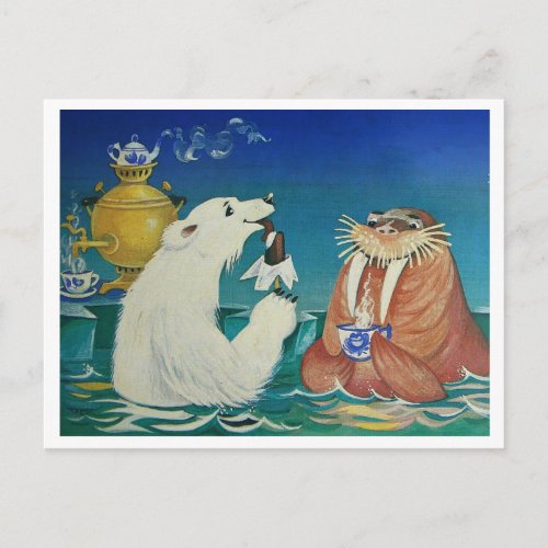 Vintage 1987 New Year postcard from Russia