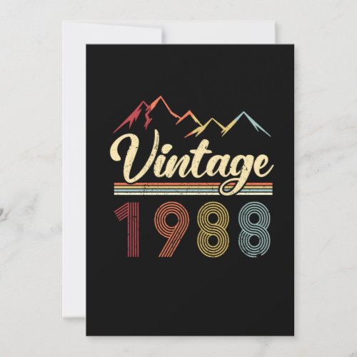 Vintage 1988 33th Birthday Retro 33 Years Old Invitation