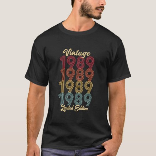 Vintage 1989 Limited Edition 35th Birthday T_Shirt