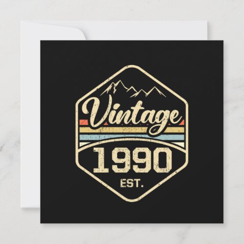 Vintage 1990 Est 31st Birthday Gift Invitation