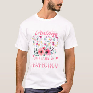 Vintage 1990 Floral 35 Years T-Shirt