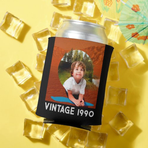 Vintage 1990 Funny Birthday Favors Personalized Can Cooler