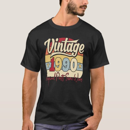 Vintage 1990 Original Parts Some Wear Retro 33th B T_Shirt