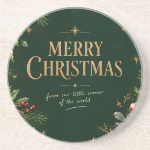 Vintage 1990s Christmas, Retro Family Holiday Coaster
