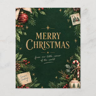 Vintage 1990s Christmas, Retro Family Holiday  Flyer