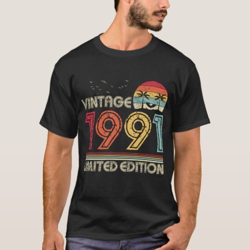 Vintage 1991 Limited Edition 33rd Birthday T_Shirt