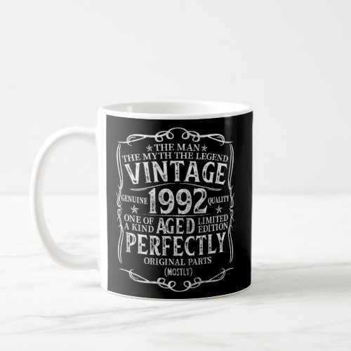 Vintage 1992 Man Myth Legend 30 Year Old  30th Bir Coffee Mug