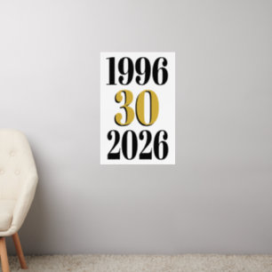 Vintage 1996 Milestone 30th Birthday Wall Decal