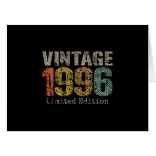 Vintage 1996 Text 30th Birthday Gift Men Women 30 Card